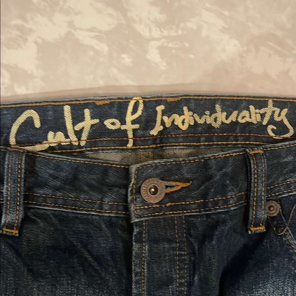 Cult of Individuality Blue Relaxed Distressed Jeans - Picture 2 of 6
